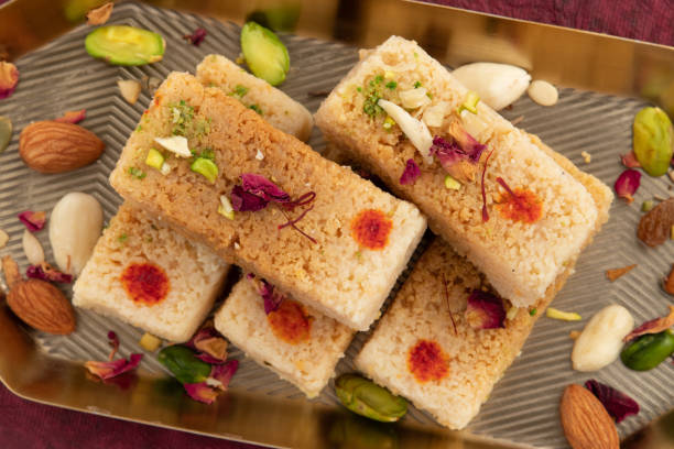 Milkcake Kalakand Burfi Or Alwar Ka Mawa Barfi Mithai Is Made Of Khoya Mawa Malai Badam Khoa Ghee Mava Badaam Kaju Pista Is Enjoyed On Deepawali, Dussehra, Navaratri, Rakshabandhan, Rakhi Janmasthami